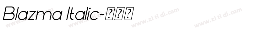 Blazma Italic字体转换